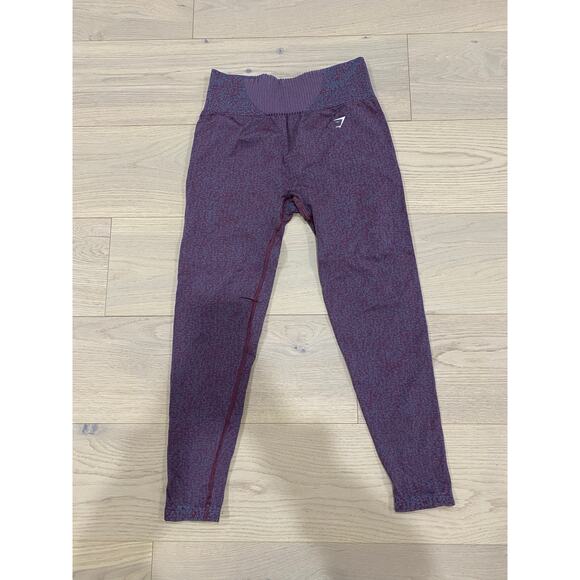 Gymshark Pants - Gymshark Marl Seamless Leggings Plum Pink